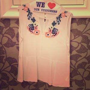 French Connection floral peplum top